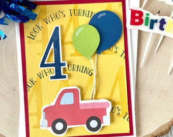 Little Boy Birthday Card, Birthday Card with Truck, Construction Birthday Card, Nephew Birthday Card, Birthday Card Son, Stampin' UP Cards