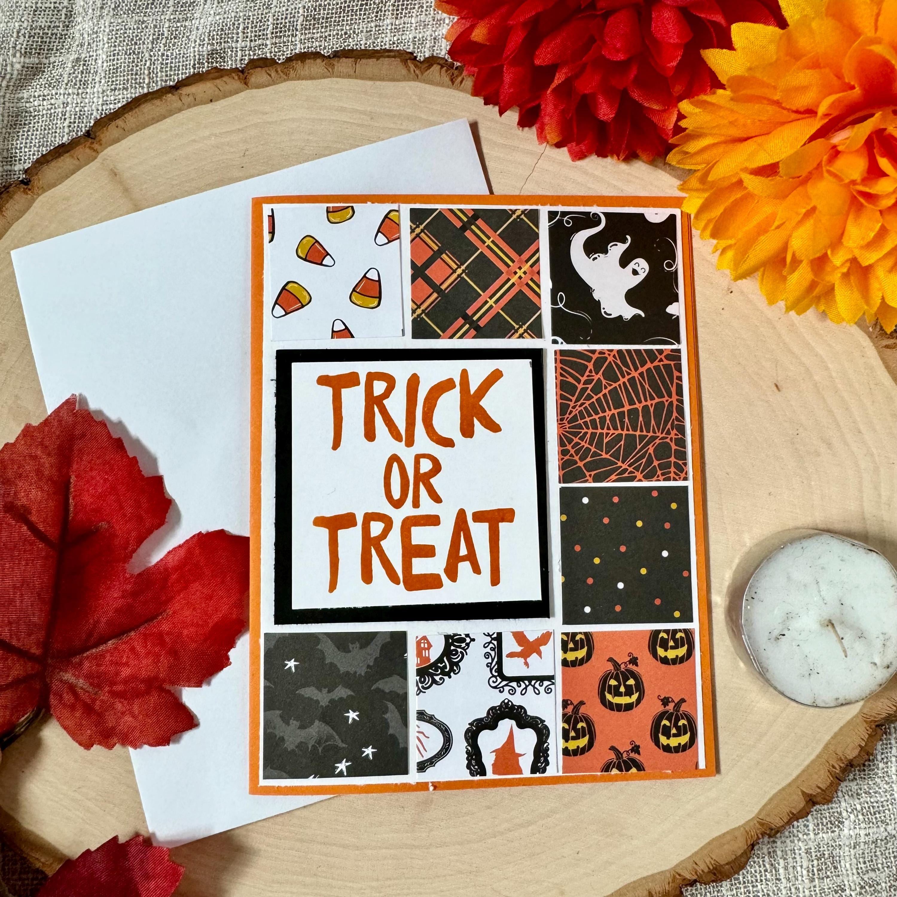Ceiba Tree Halloween Cards - 24 Pack Vintage Style Greeting Cards With Envelopes And Stickers
