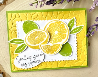 Lemon Lime Card Kit, Summer Card Kit, Summer Birthday Cards, Card Crafting Kit, Make Your Own Cards, DIY Summer Cards, All-Occasion Cards