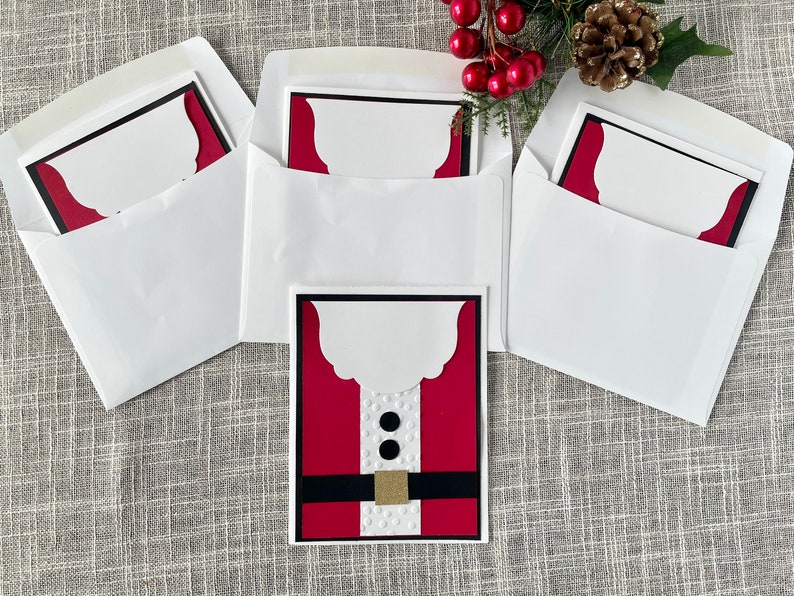 Christmas Card Kit, DIY Santa Card Kit, Santa Clause Card Set, Card Crafting Kit, Make Your Own Cards, DIY Christmas Cards, Holiday Card Kit image 6