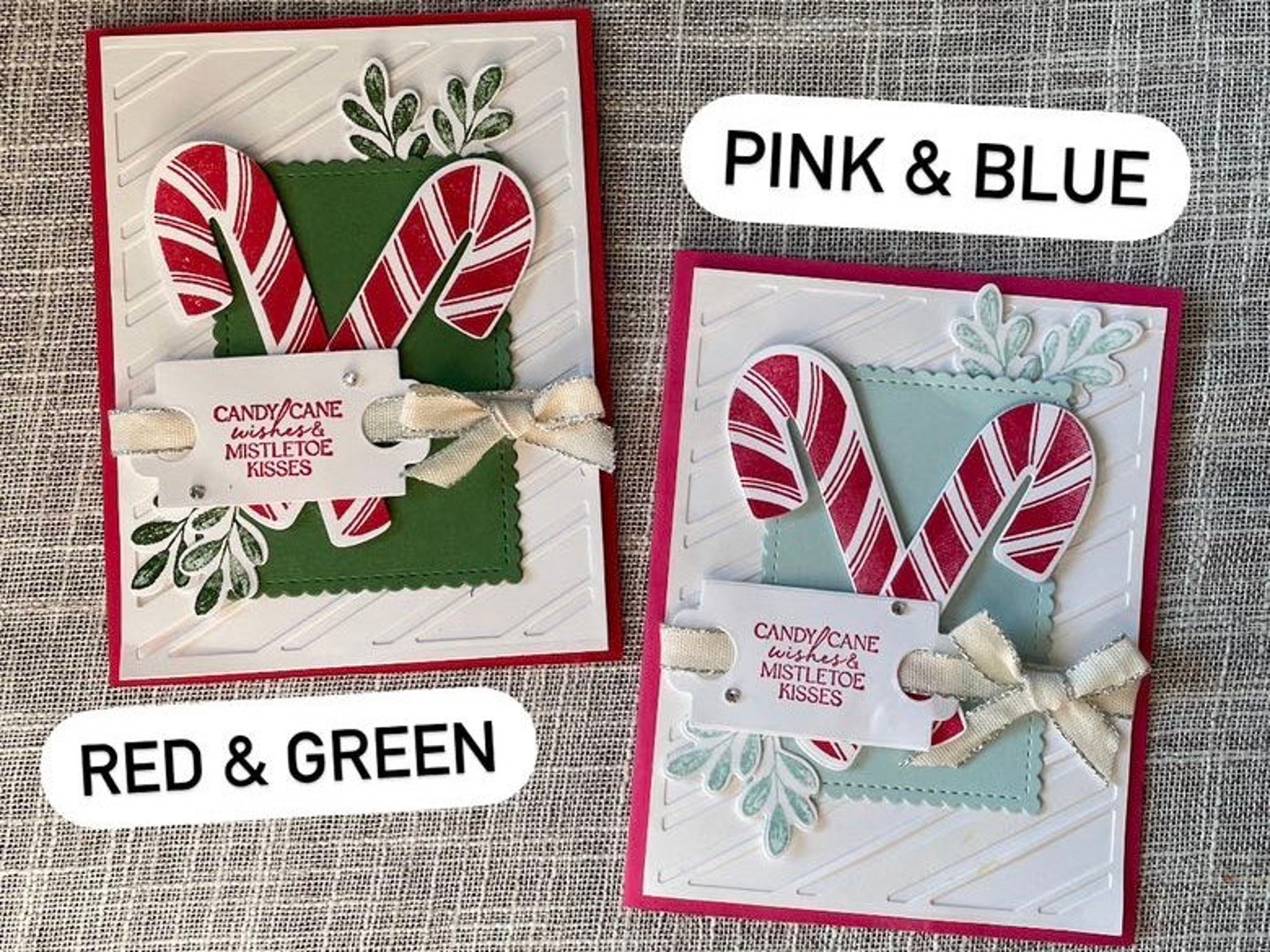 Candy Cane Christmas Card Kit DIY Christmas Cards Card Etsy