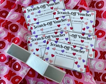 Valentine Scratch-Off Love Coupons, DIY Vouchers