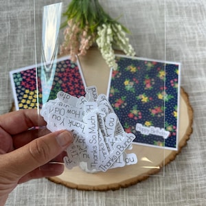 Precut Birthday & Thank You Card Sentiments: Scrapbook Greetings - Etsy