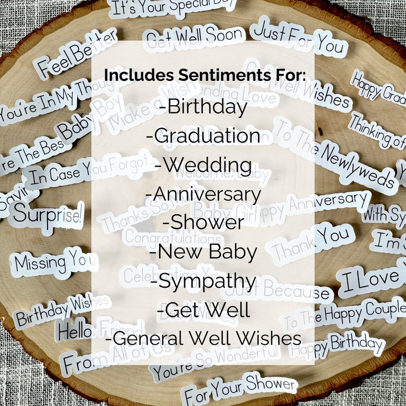 Precut Card Making Sentiments, All Occasion Scrapbooking Toppers - Etsy