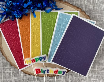 Birthday Card Kit, DIY Birthday Cards, Embossed Birthday Cards, Card Kit for Beginners, Masculine Birthday Cards, Card Making Supplies