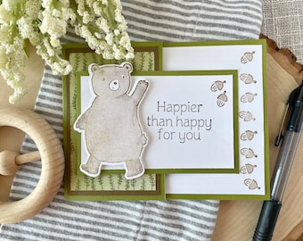 Woodland Animal Baby Shower Card, Cards for New Parents, Cards for New Grandparents, Gender Neutral Baby Cards, Animal Baby Shower Gifts