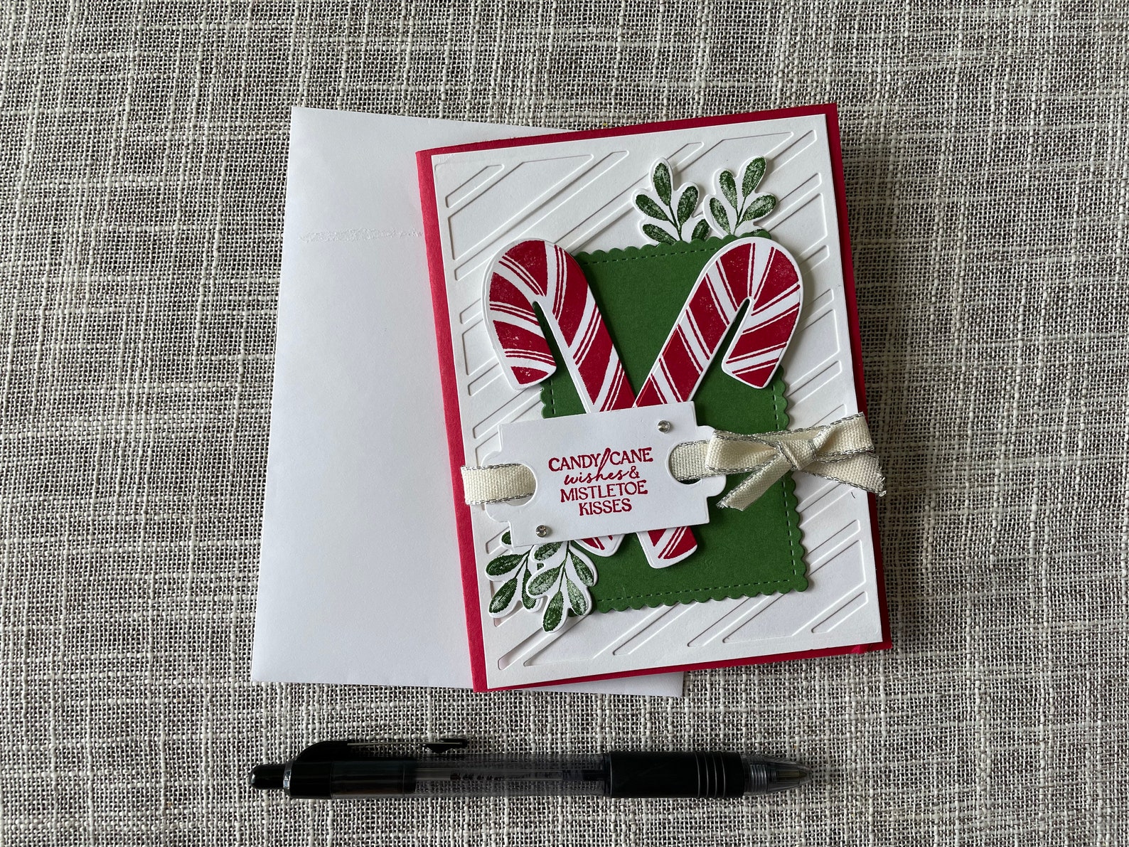 Candy Cane Christmas Card Kit DIY Christmas Cards Card Etsy