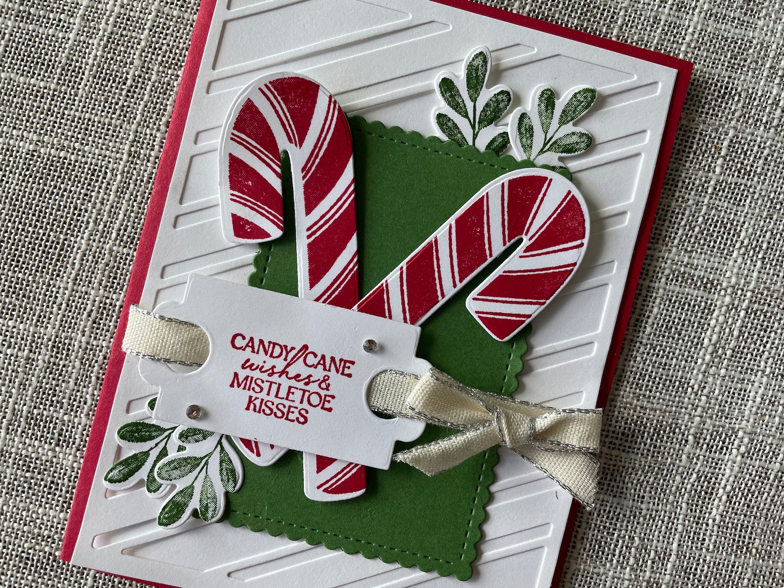 Candy Cane Christmas Card Kit DIY Christmas Cards Card Etsy