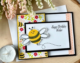Spring Birthday Card Kit, DIY Birthday Cards, Bee Birthday Cards, Birthday Cards For Kids, Bee Stationery, Card Crafts, Stampin' UP Cards