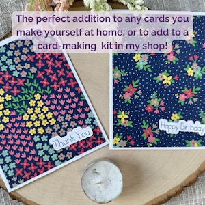 Precut Birthday & Thank You Card Sentiments: Scrapbook Greetings - Etsy