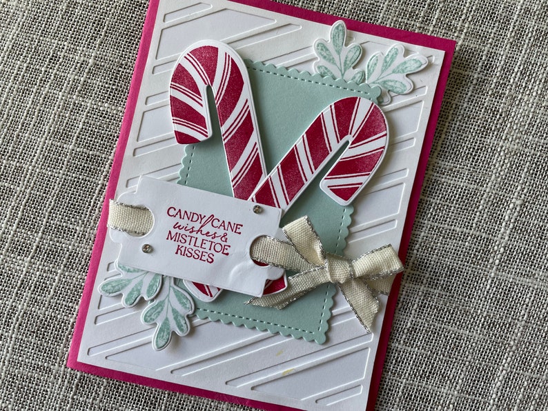 Candy Cane Christmas Card Kit DIY Christmas Cards Card Etsy