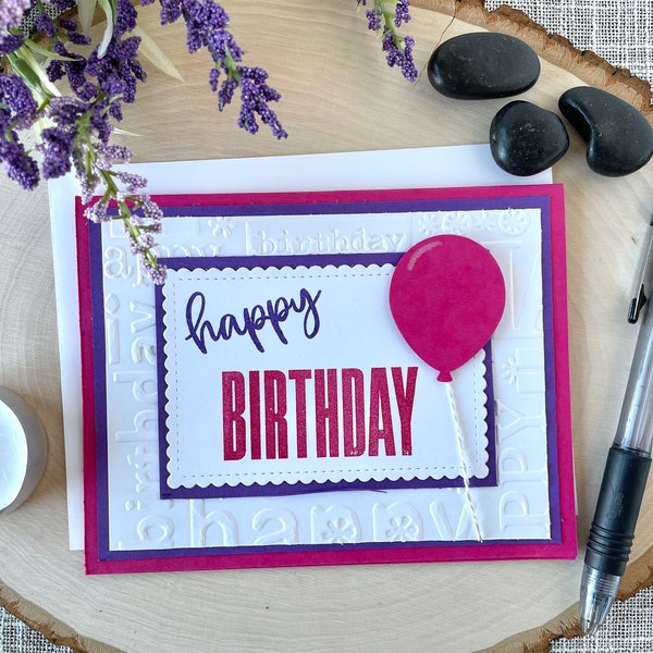 Birthday Card Kit, DIY Birthday Cards, Card Crafting Kit, Make Your Own Cards, Balloon Birthday Cards, Card Kits for Her, Stampin' UP Cards