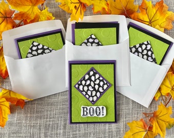 Halloween Card Kit, DIY Halloween Cards, Card Making Kit for Kids, Spooky Ghost Cards, Make Your Own Halloween Cards, Stampin' UP Cards