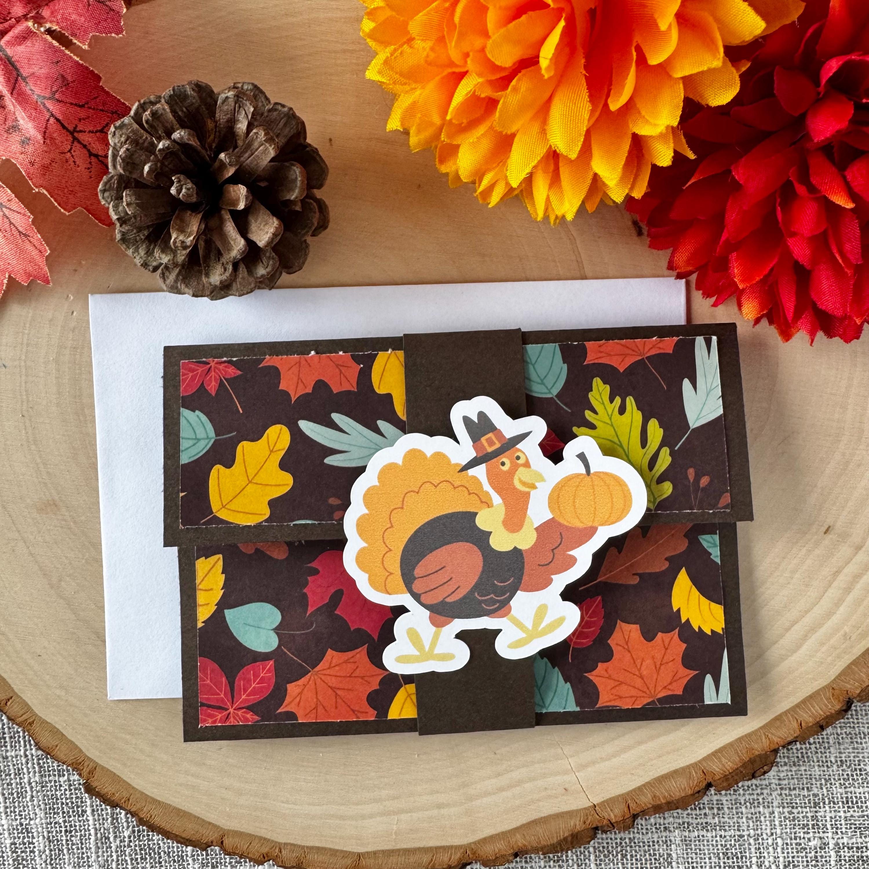 Thanksgiving Gift Card Holders, Thanksgiving Money Wallet, Turkey Cards