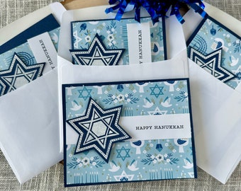Hanukkah Card Kit, DIY Hanukkah Cards, Star of David Card, Happy Hanukkah Cards, Hanukkah Crafts, Hanukkah Gifts, Hanukkah Cards for Friends