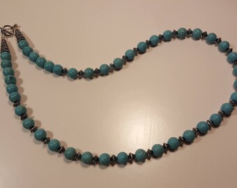 Collar con cuentas turquesa