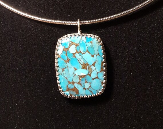 turquoise cabochon pendant