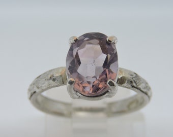 Classic Amethyst (1.90Ct) Solitaire Ring (Natural Brazilian Stone), Solitaire Amethyst Ring, Silver Ring, Gemstone Ring