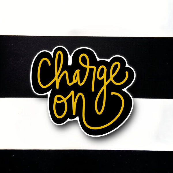 Charge On sticker | UCF Knights | sticker pack | MacBook keyboard stickers | laptop stickers | Big 12 | college game day | college football