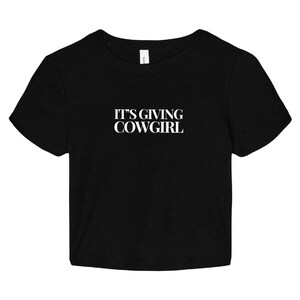 It's Giving Cowgirl Baby Tee - Women's Crop Top