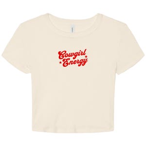 Cowgirl Energy Baby Tee - Women's Western Crop Top