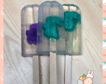 Easter bunny Popsicle soap (Embed Soap). Easter popsicle soap. Popsicle soap. Bunny soap. Easter soap.