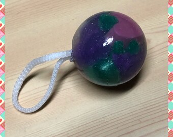 Ball Soap. Ball Soap with Hearts. For Valentine's Day. Embed soap. Valentine's soap. Big-sized soap.