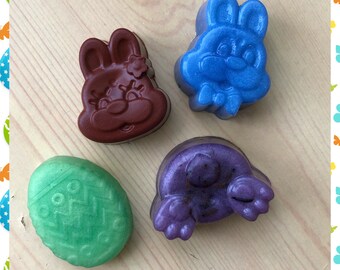 Easter's Day soaps, a Set of 3 soaps of your choice. Special soap. Easter soaps. Bunny soap. Extra small soap [1 Set of 3 different soaps]