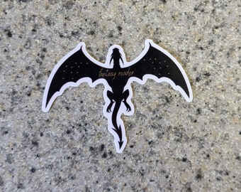 Dragon Sticker--Fantasy Reader