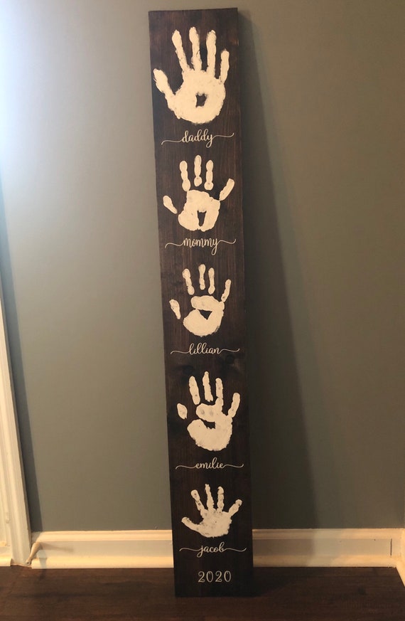 Custom Family Handprint Sign DIY Decals Onlygrandma Handprint | Etsy