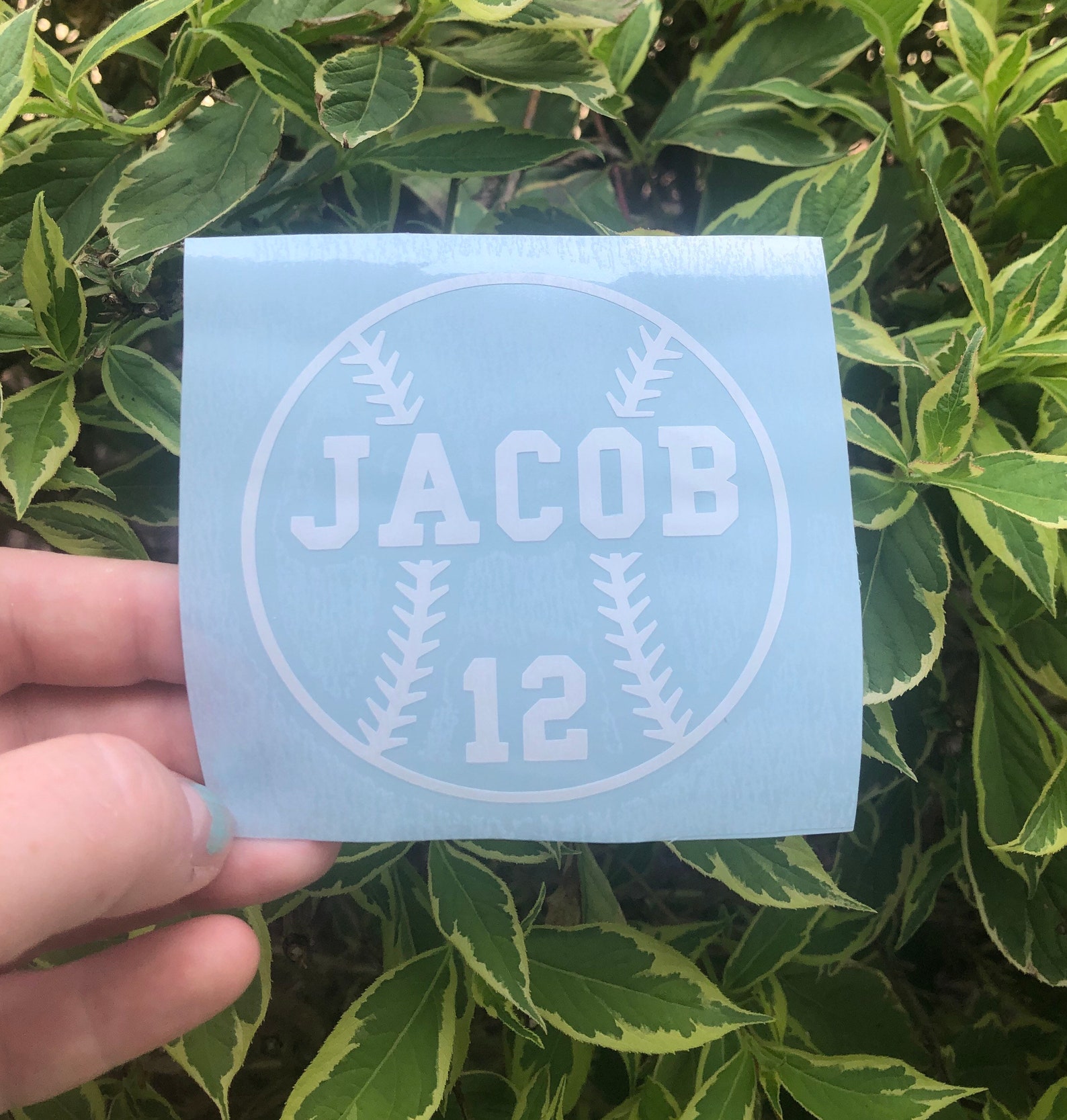 Custom Baseball Decal With Name or Number Baseball Helmet Etsy