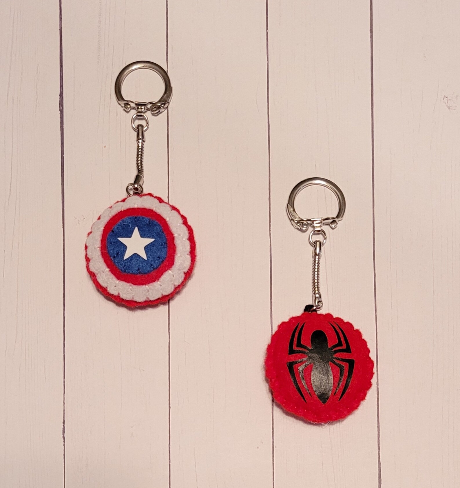Superhero Felt Keychains Etsy