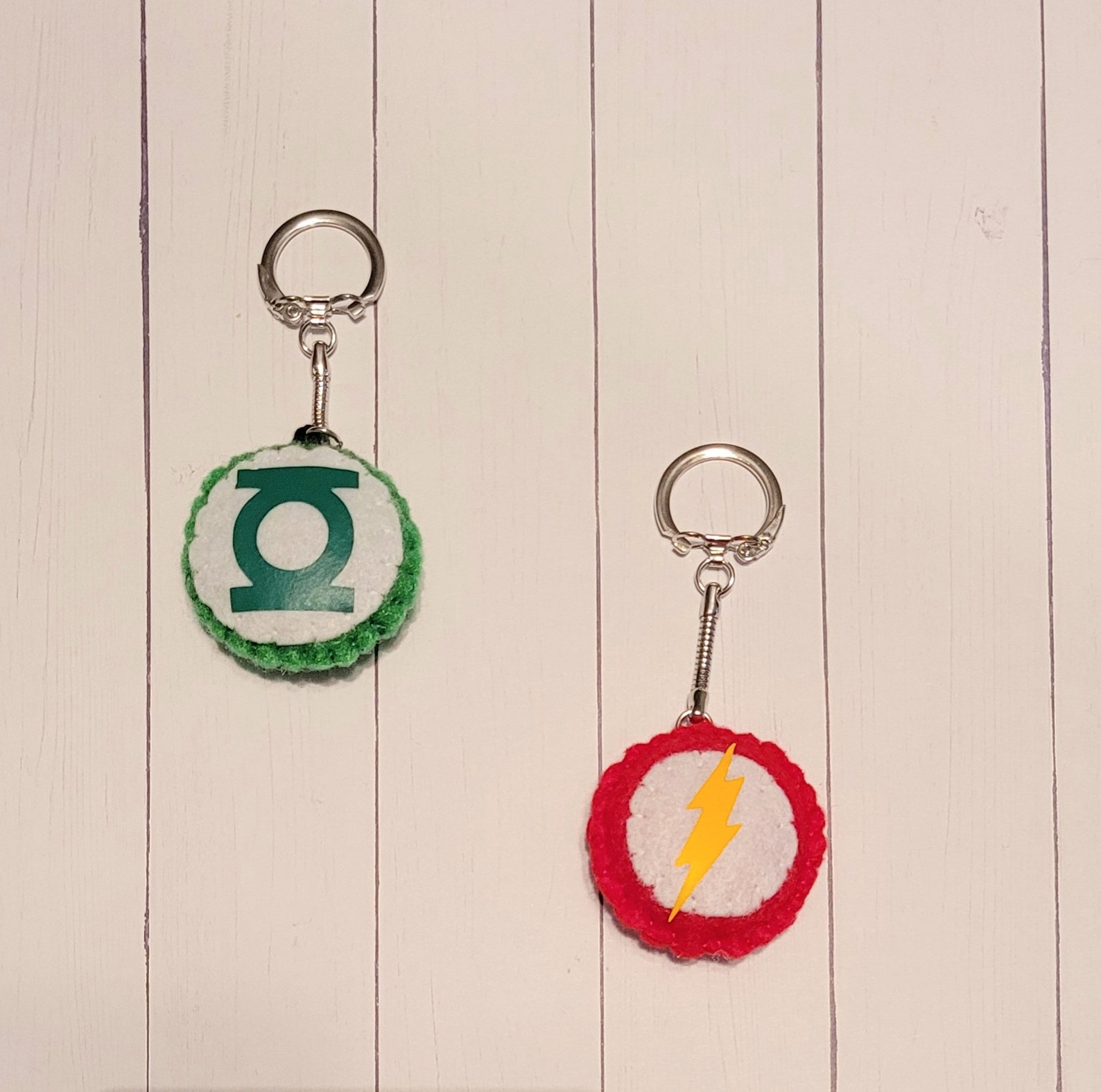 Superhero Felt Keychains Etsy