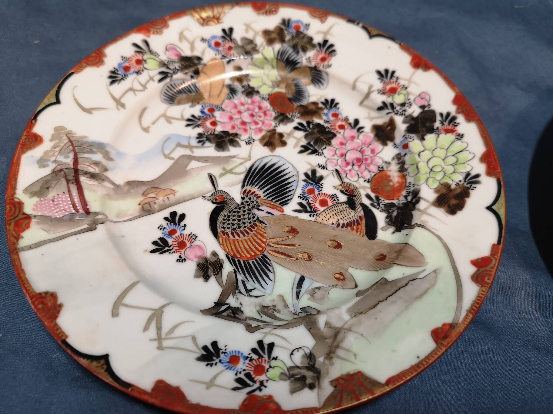 Marked Beautiful Detail Birds Meiji Period Kutani Porcelain Rare Peacocks Antique Hand Painted 6 2 Small Plates Art Collectibles Collectibles Vadel Com