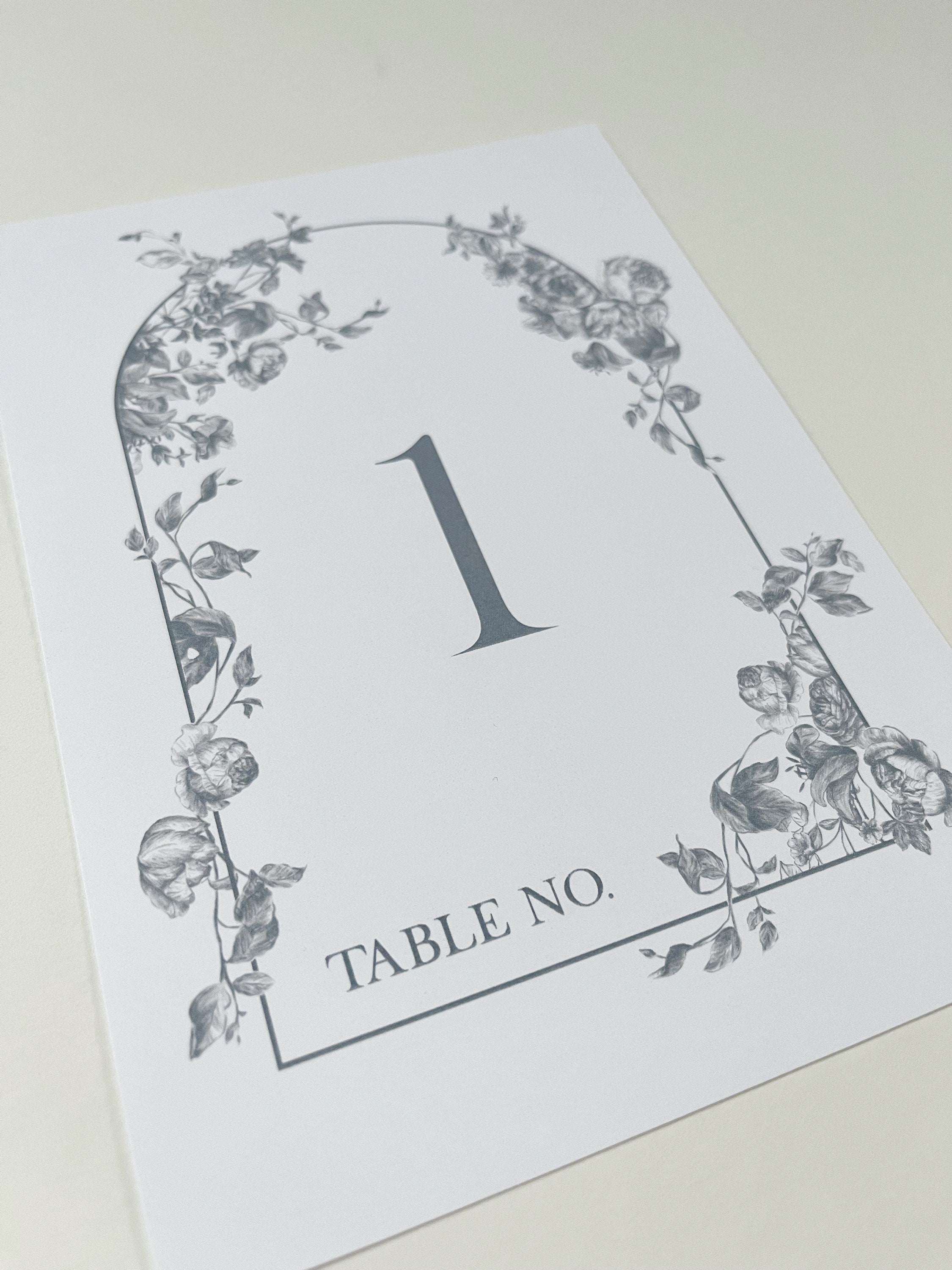 Gabrielle | Dusty Blue Wedding Table Numbers, Printed Table Numbers ...