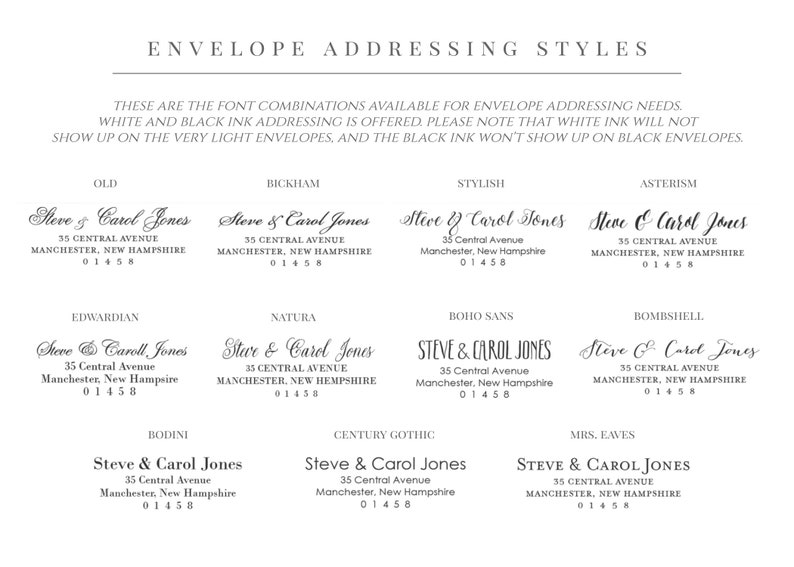 RSVP Envelope Printed Addressing - Etsy