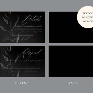 Moody Wedding Invitation Suite, Printable Dark Floral Invitations ...