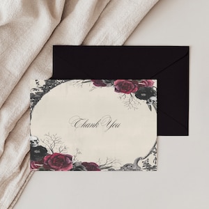 Circe | Halloween Wedding Thank You Card, Bridal Shower Thank You Card, Halloween Thank You Cards, Note Cards w/ Envelopes