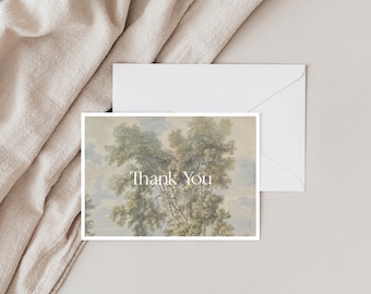 Lacie | Fine Art Thank You Cards, Wedding or Shower Thank You Card Set, Tree Thank You Card, Printed Cards for Wedding Thank You Gifts