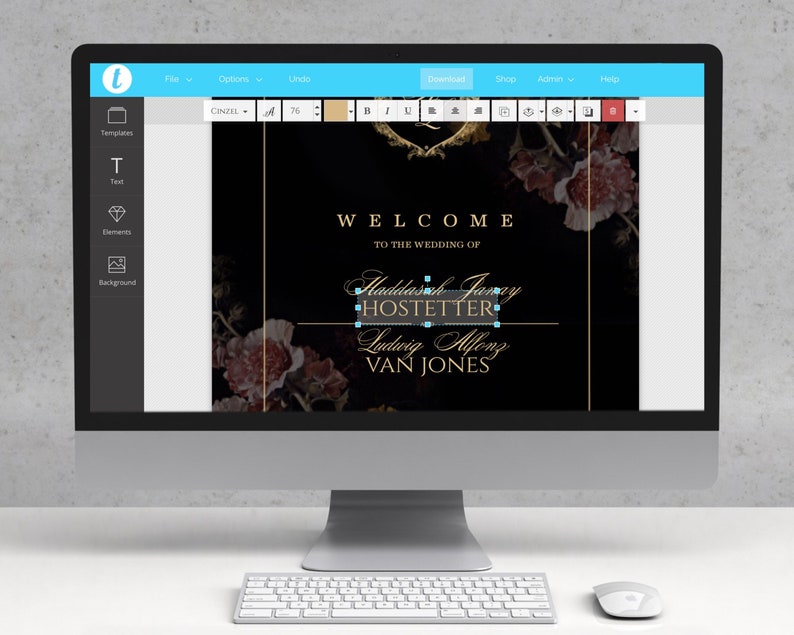 Fae: Welcome Sign Template Instant Download Moody Floral Bridal Shower Welcome Wedding Welcome Poster 100/% Editable Dark Moody Floral
