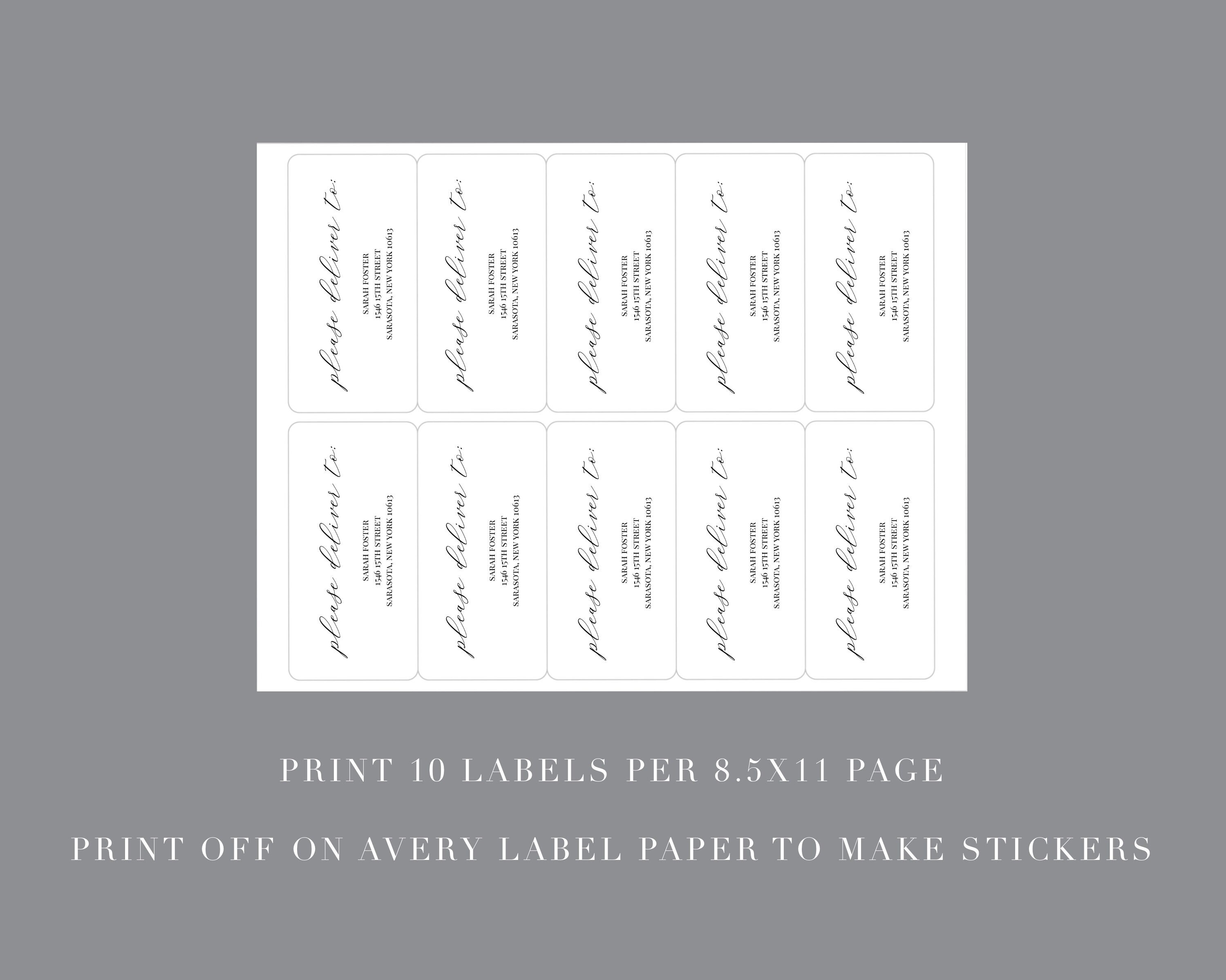 2X4 Label Template