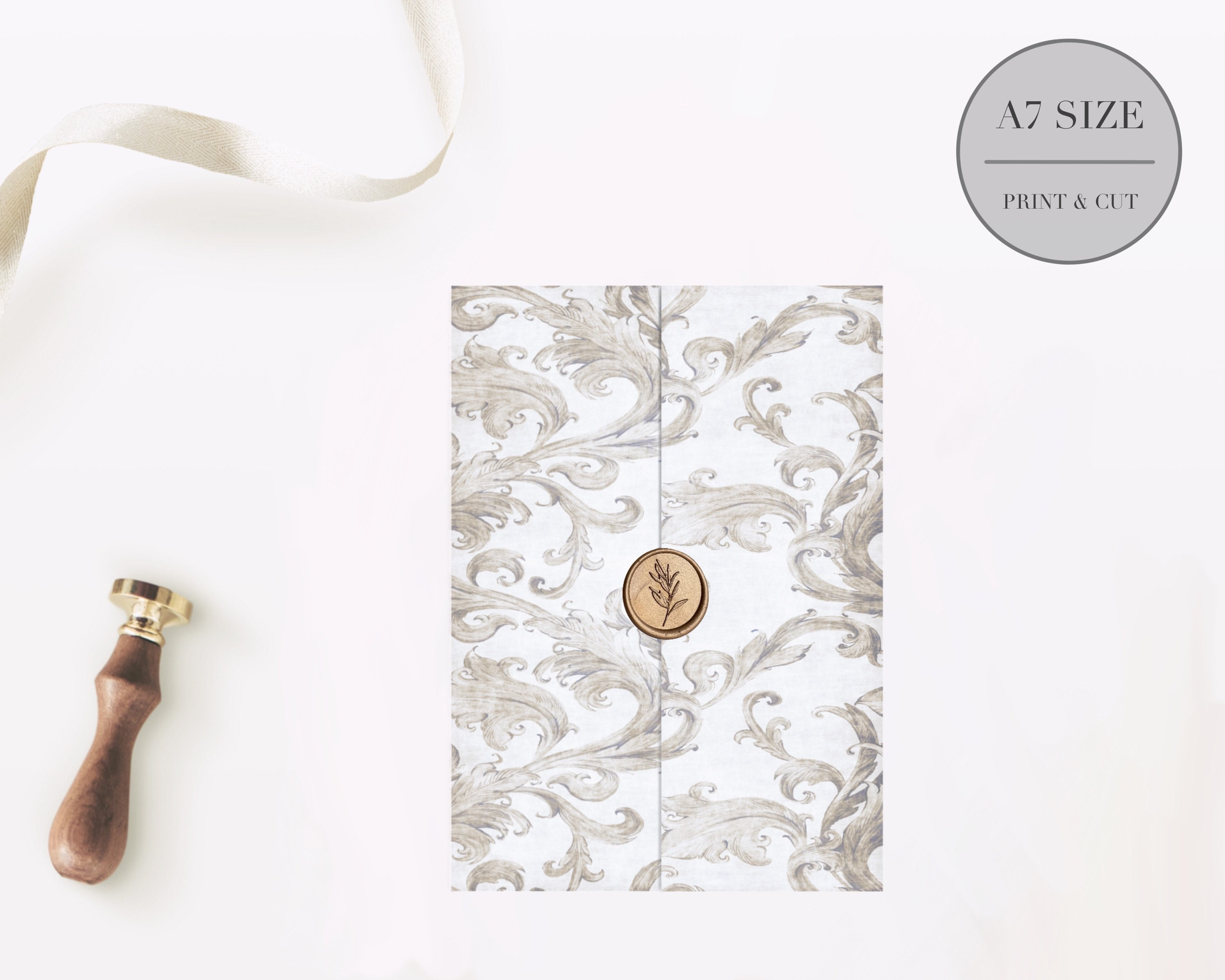Printable Wedding Vellum Wrap and Envelope Liner for 5x7 Wedding  Invitations Mini Bundle, Colorful Floral Pattern Design 