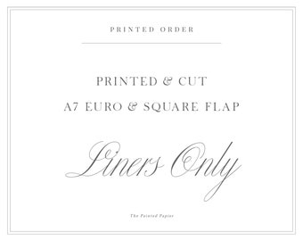 Envelope Liners Only | Printed & Cut