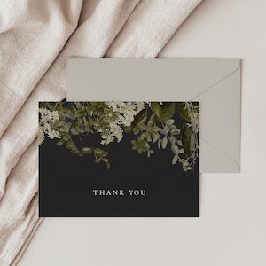 Megara / Greenery Notas de agradecimiento, Tarjetas de agradecimiento de despedida de soltera, Tarjeta de agradecimiento de ducha de boda floral, Tarjetas de notas para regalos de agradecimiento