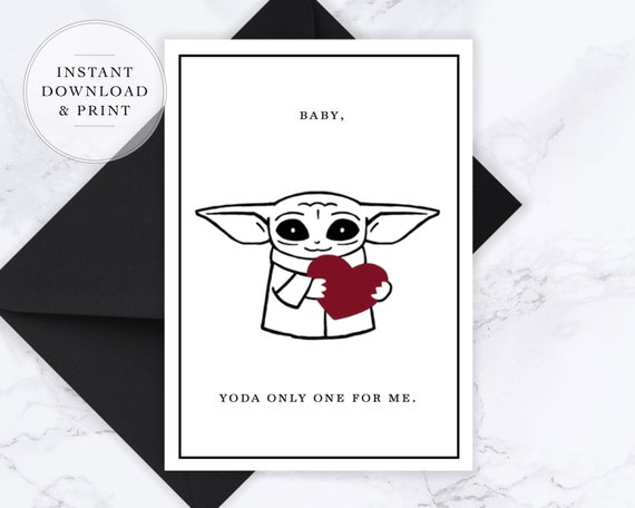 Baby Yoda Valentines Day Card Printable Star Wars Yoda Etsy Baby Yoda Valentines Day Card Printable Star Wars Yoda Etsy