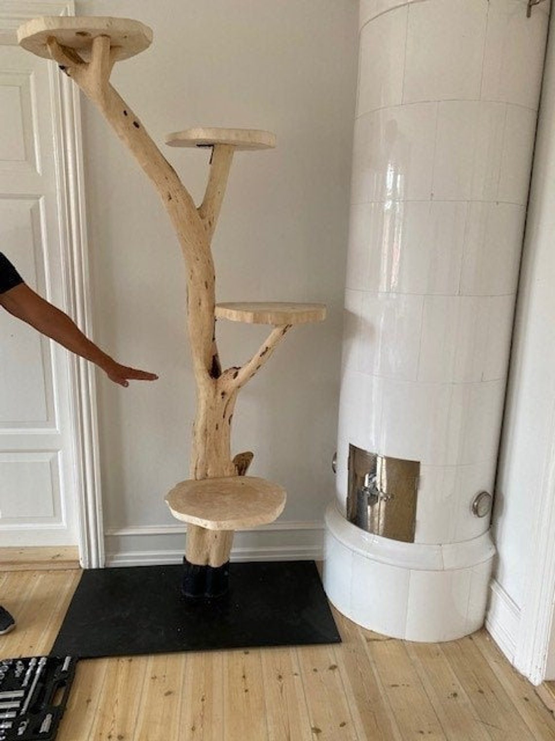 Natural wood cat tree Etsy