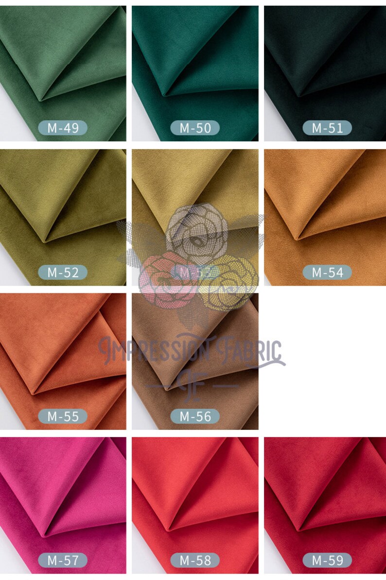 Velvet Fabric, Soft Upholstery Pillow Curtain Cushion Fabric, By The Half Yard image 9