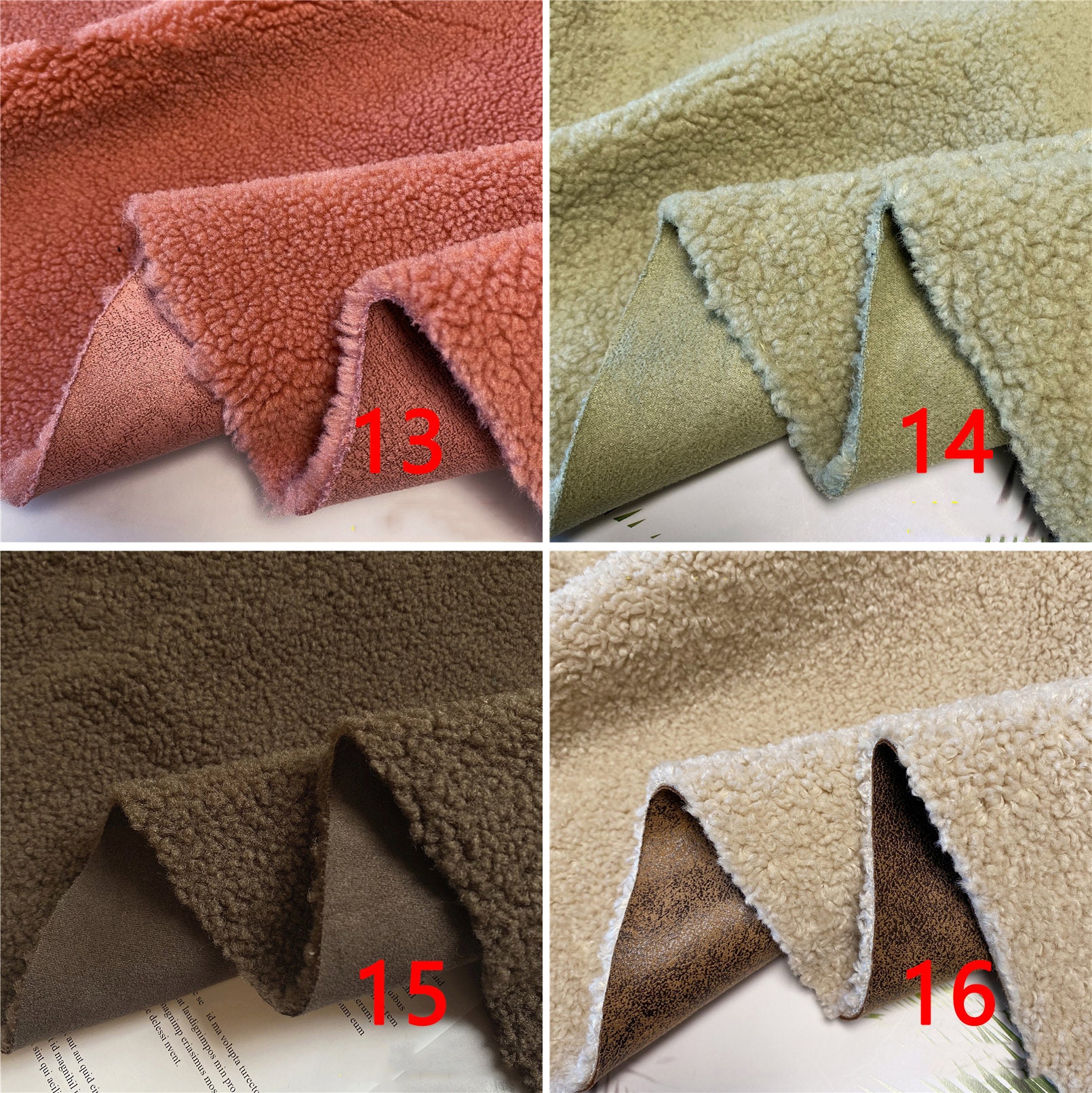 Sherpa Suede Fabric Bonded Sherpa Fabric Suede Fabric by Etsy