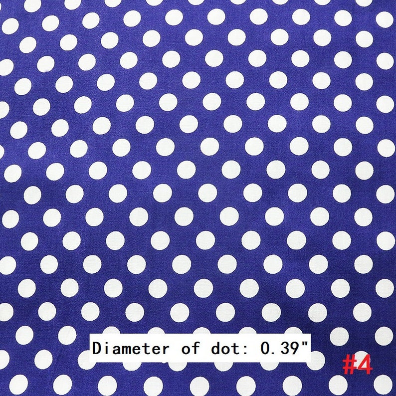 Polka Dot Fabric Blue Dot Fabric Cotton Fabric Quilting Etsy
