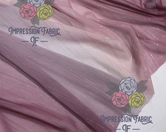 Burgundy Ombre Chiffon Fabric Lightweight Sheer Dress Fabric By The Yard - 55.1" Wide